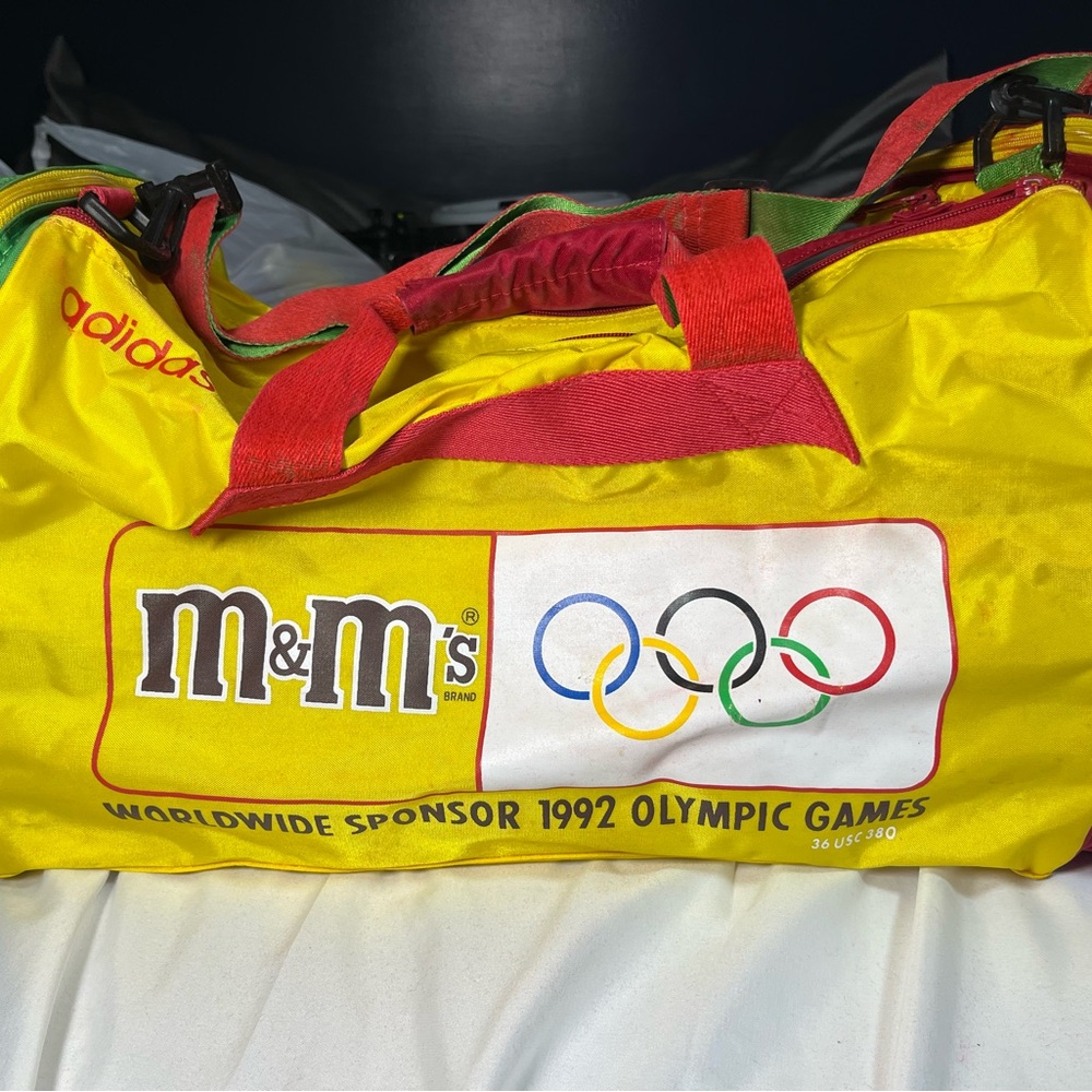 Vintage M&M’s 1992 Olympic Games Adidas Duffel Bag Rare Promo Travel Gym